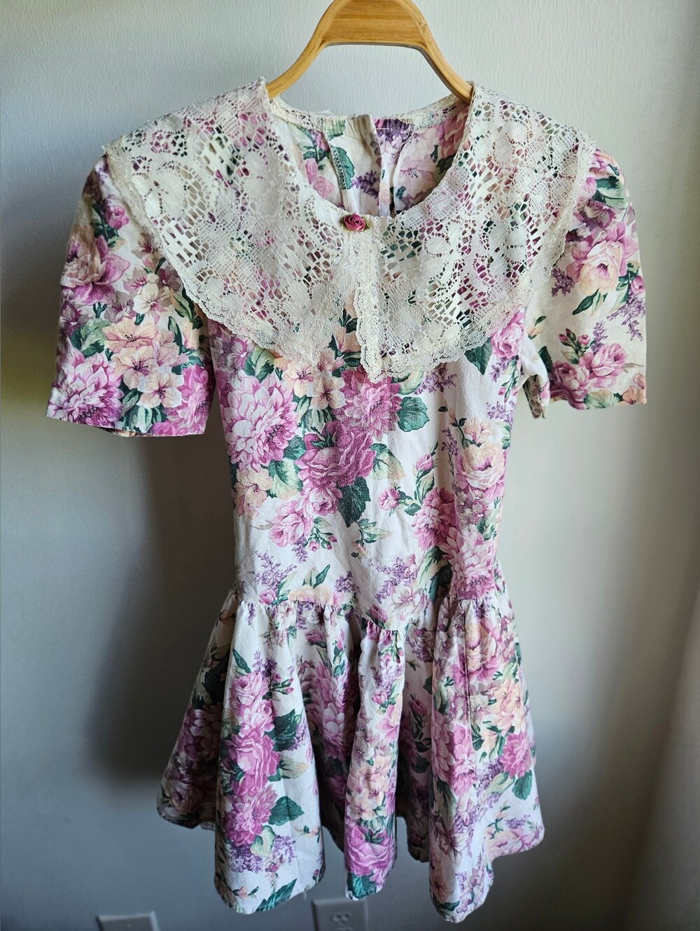 Vintage Made In The USA Girl's Cottage Core Party Dress